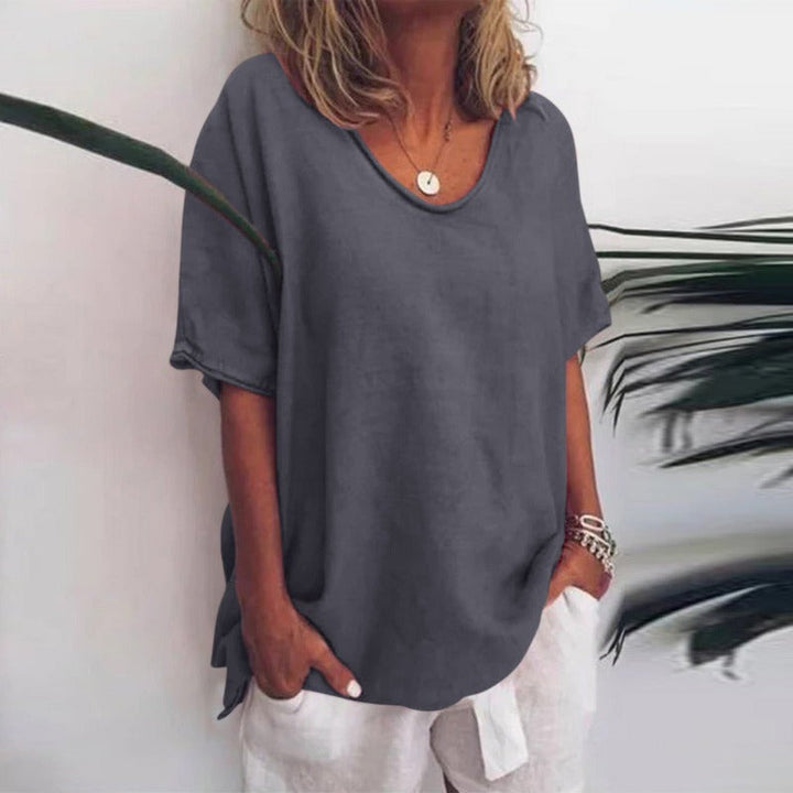 Drune | Damen Rundhals-Shirt Unifarben