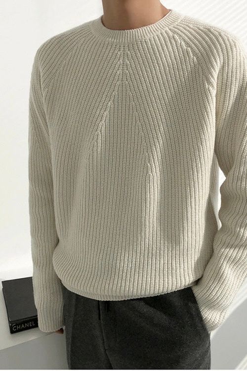 Drune | Eleganter gerippter Pullover für Männer