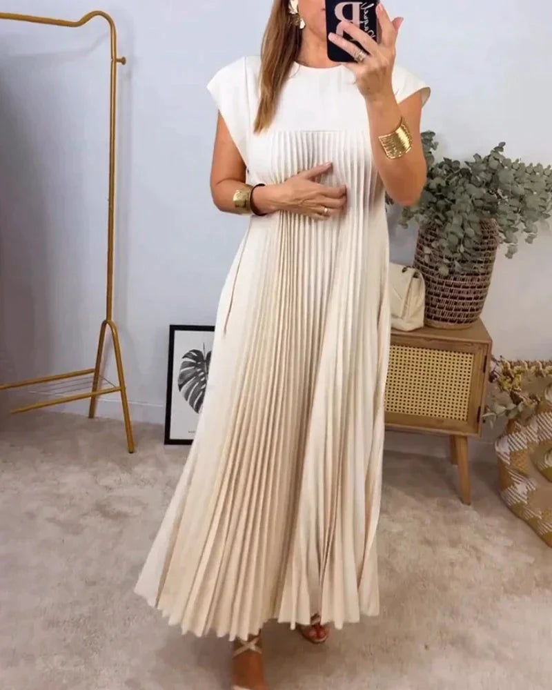 Drune Kleid | Elegantes langes ärmelloses Kleid in lockerer Passform