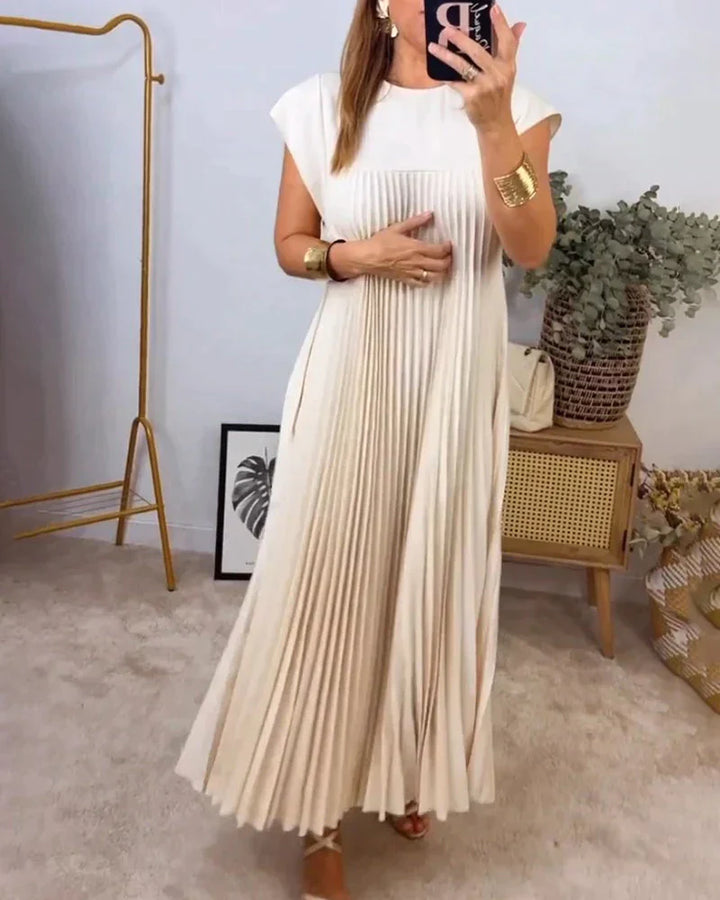 Drune Kleid | Elegantes langes ärmelloses Kleid in lockerer Passform