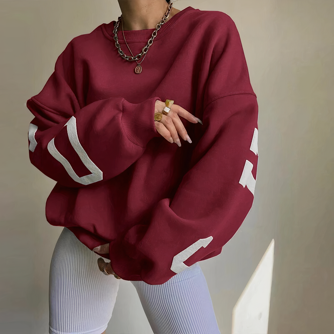 Drune | Lässiger Buchstaben Druck Pullover