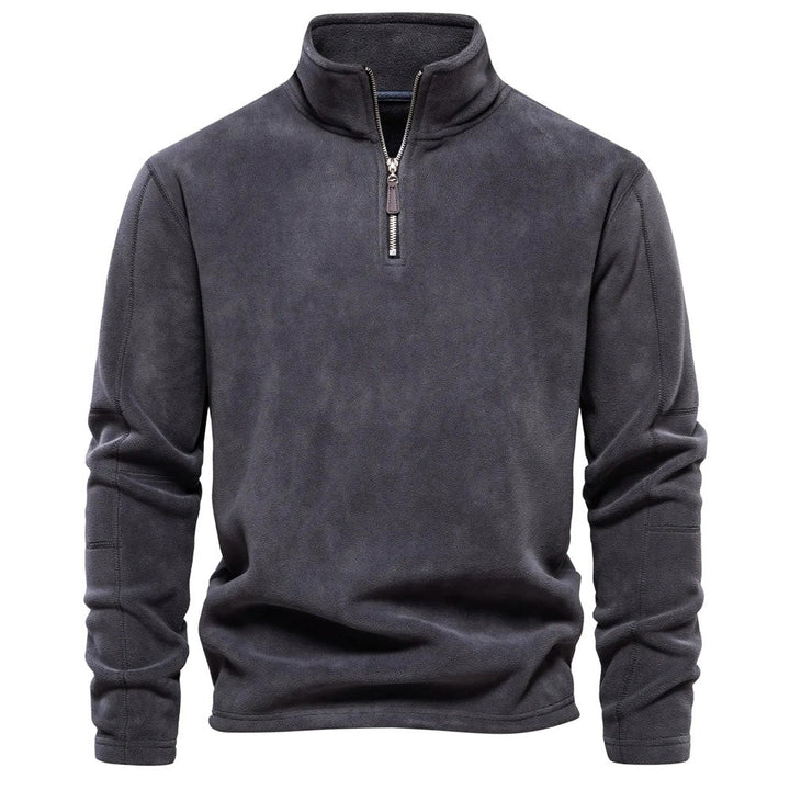 Drune | Klassische Fleecejacke mit Hohem Kragen Polyester Warm und Bequem