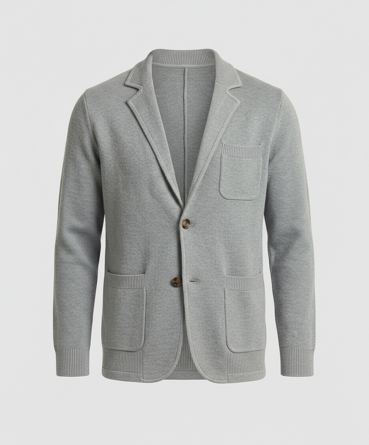 Drune | Stilvolles Herrenblazer mit lässigen Knopfpatch-Taschen und Kragen