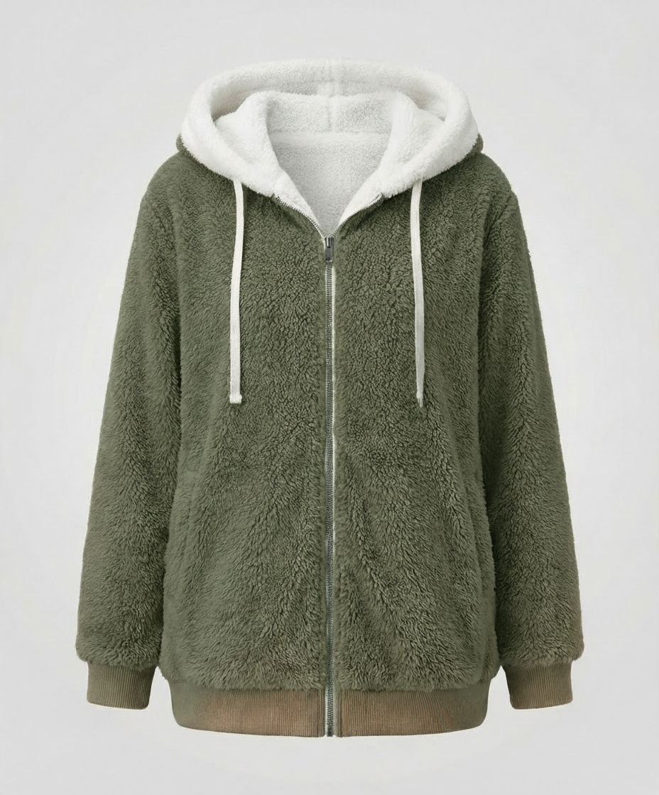 Übergroße Teddyjacke Damen | Drune