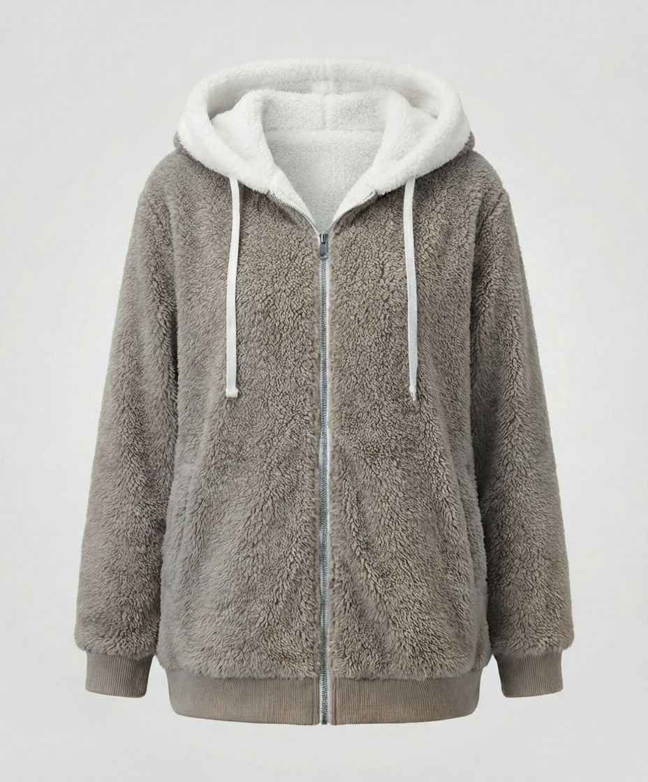 Übergroße Teddyjacke Damen | Drune