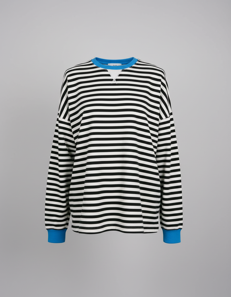 Gestreifter Oversized Pullover Damen | Drune