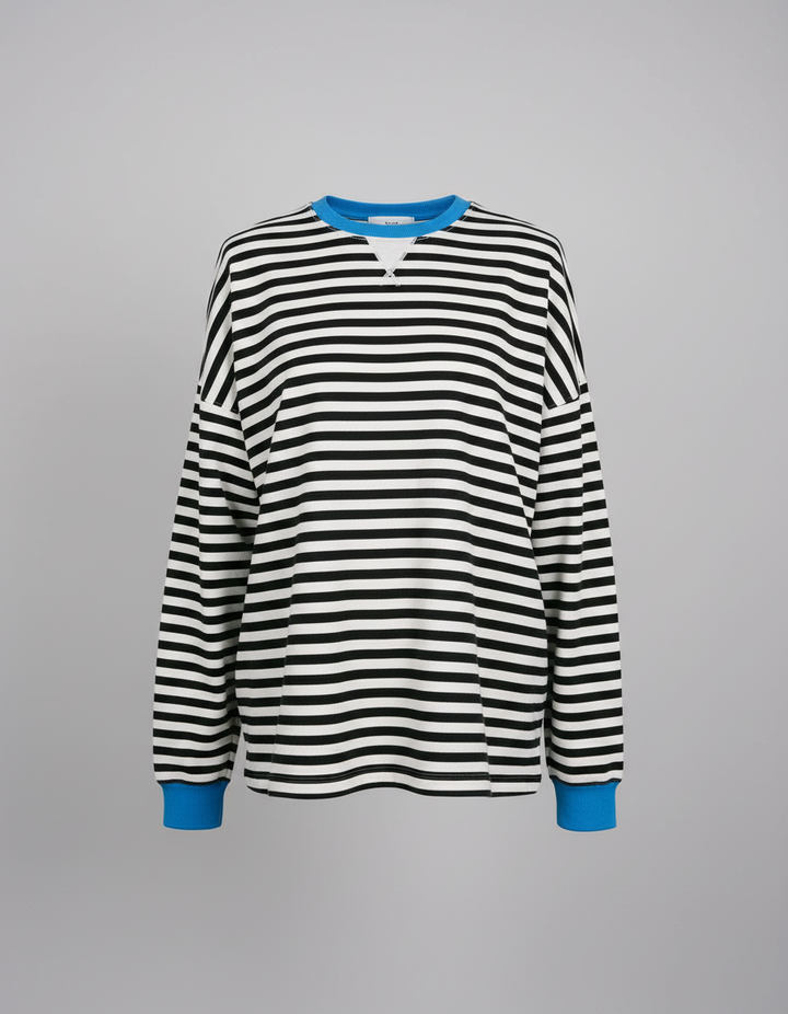 Gestreifter Oversized Pullover Damen | Drune