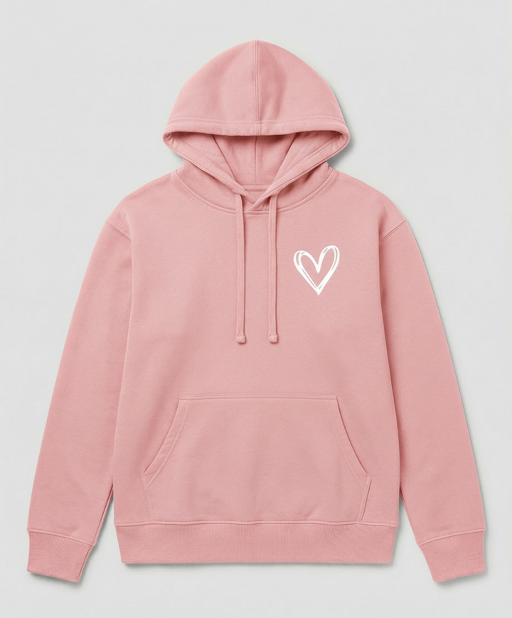 Kapuzenpullover Herzdruck Damen | Drune