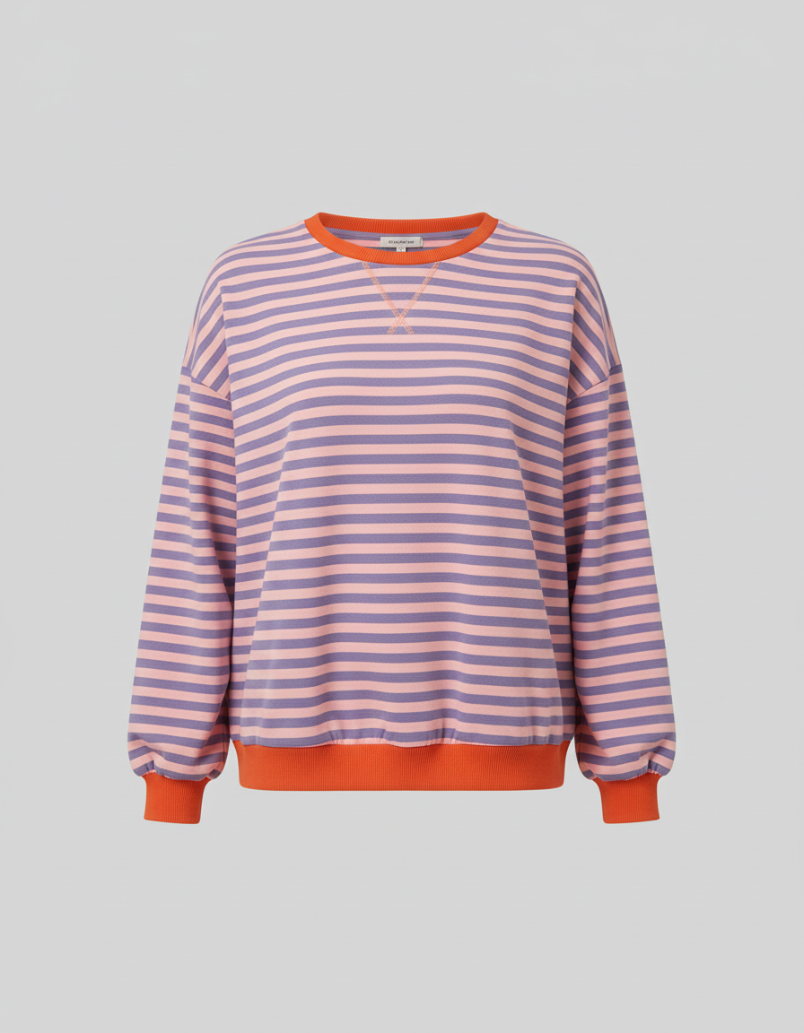 Gestreifter Oversized Pullover Damen | Drune