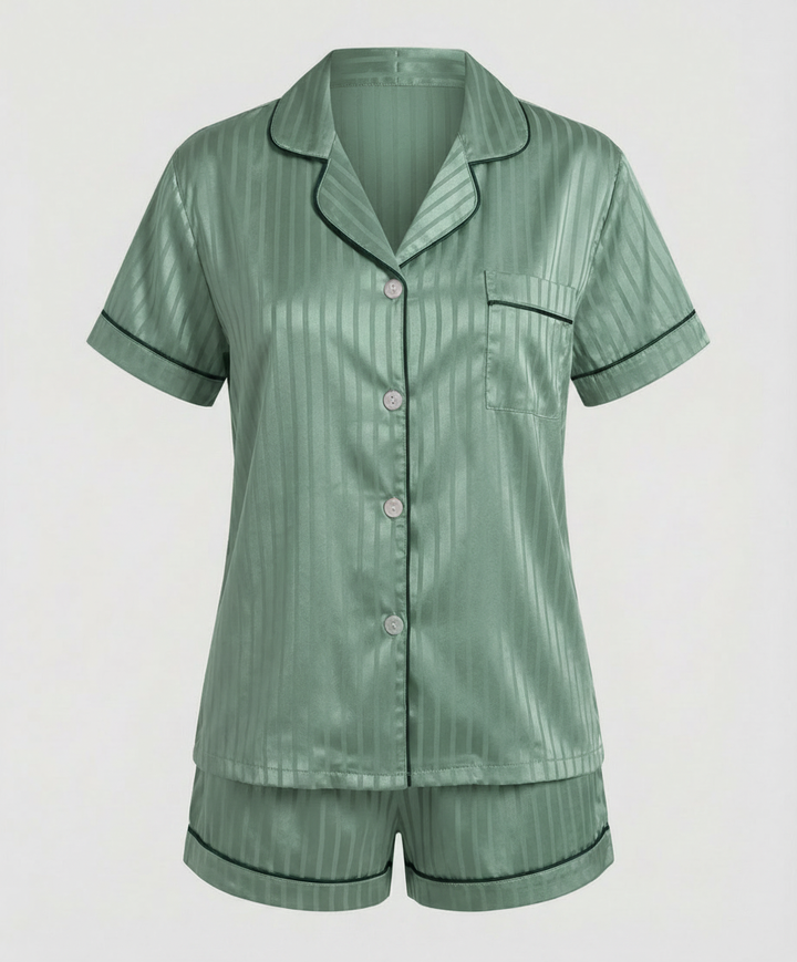 Satin Komfort Pyjama Set Damen | Drune