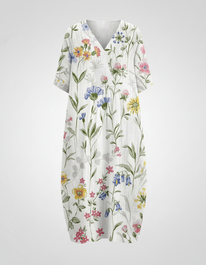 Luftiges Blumen Sommerkleid Damen | Drune