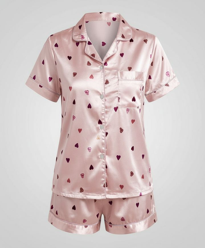 Satin Komfort Pyjama Set Damen | Drune