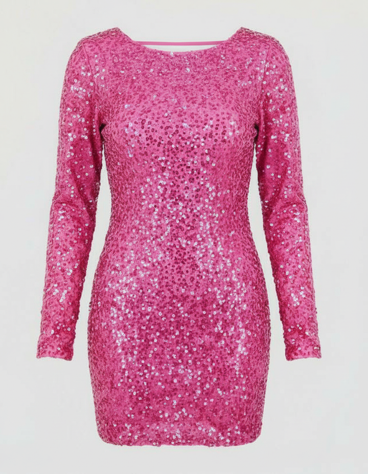 Rückenfreies Glitzer Winterkleid | Drune