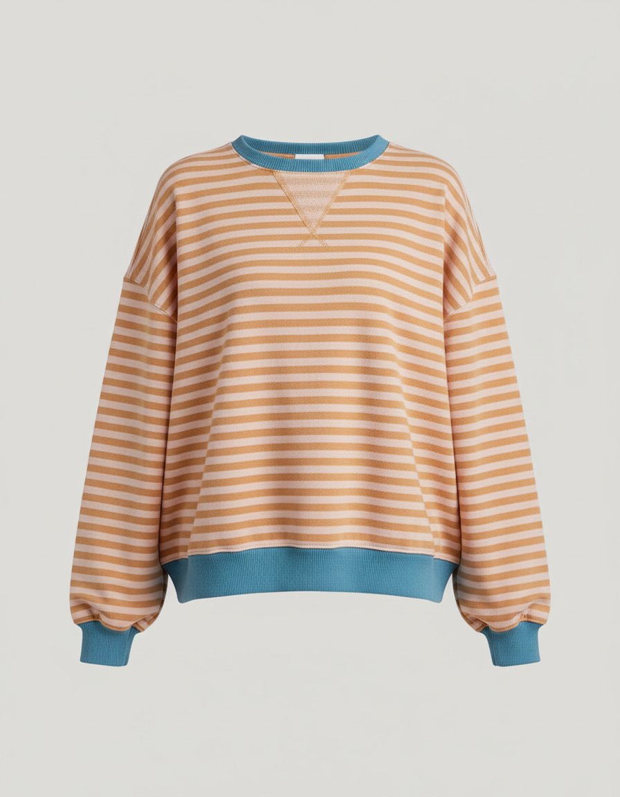 Gestreifter Oversized Pullover Damen | Drune