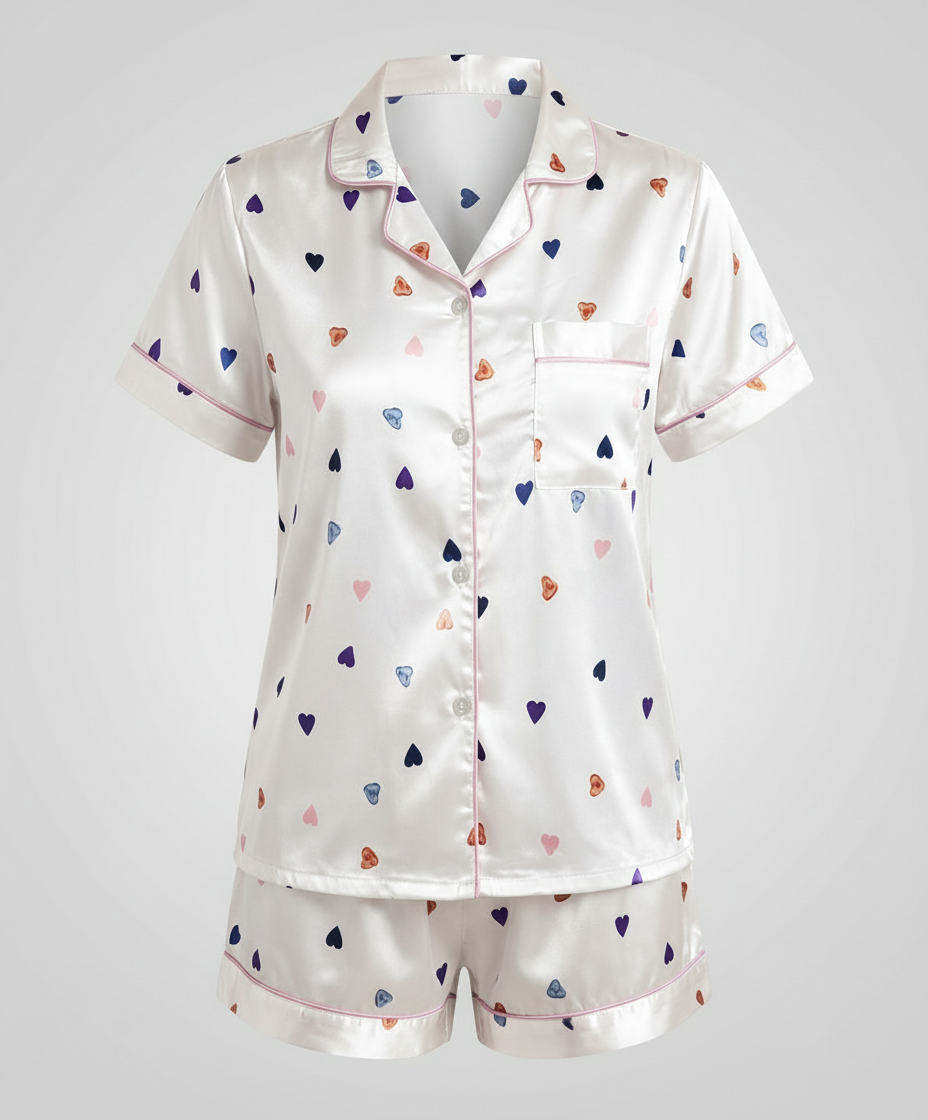 Satin Komfort Pyjama Set Damen | Drune