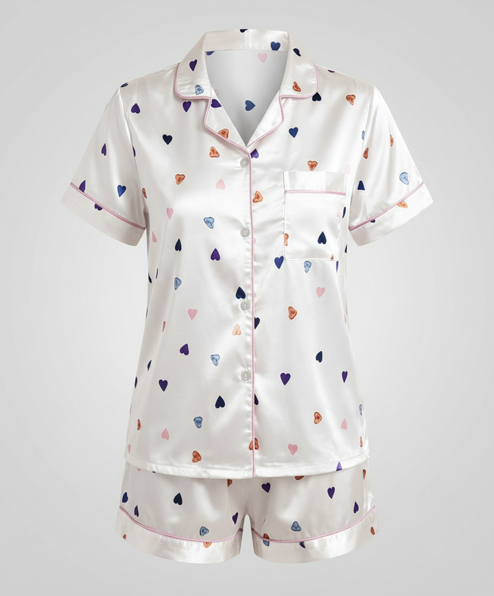 Satin Komfort Pyjama Set Damen | Drune