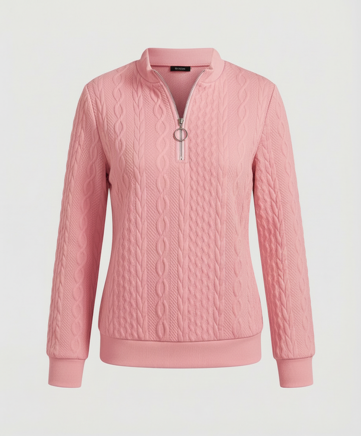 Strukturstrick Casual Pullover Damen | Drune