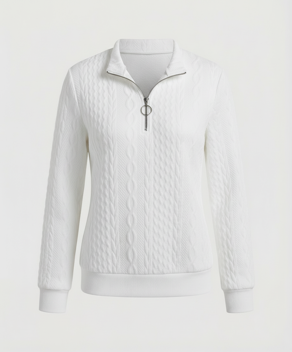 Strukturstrick Casual Pullover Damen | Drune