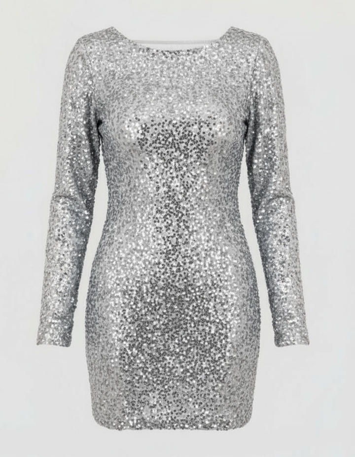 Rückenfreies Glitzer Winterkleid | Drune