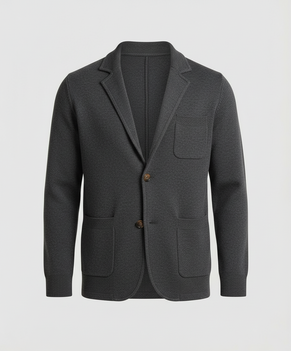 Drune | Stilvolles Herrenblazer mit lässigen Knopfpatch-Taschen und Kragen