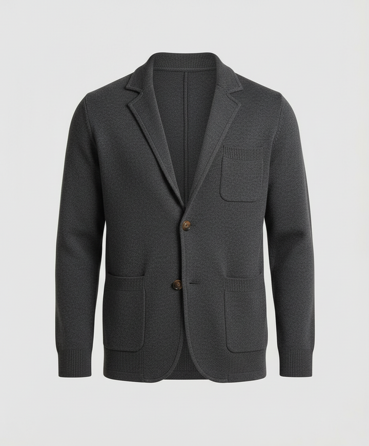 Drune | Stilvolles Herrenblazer mit lässigen Knopfpatch-Taschen und Kragen