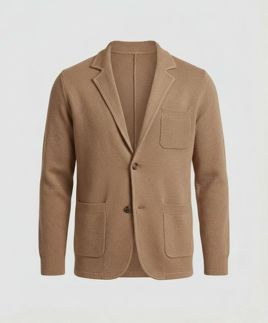 Drune | Stilvolles Herrenblazer mit lässigen Knopfpatch-Taschen und Kragen