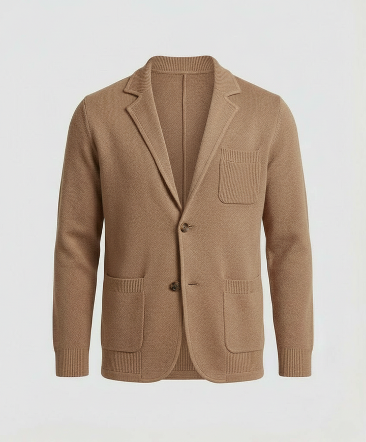 Drune | Stilvolles Herrenblazer mit lässigen Knopfpatch-Taschen und Kragen