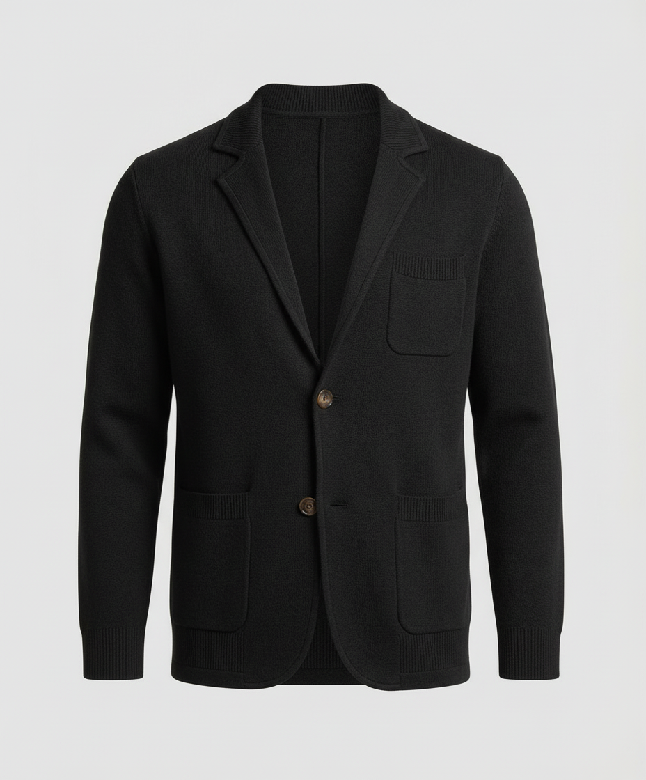 Drune | Stilvolles Herrenblazer mit lässigen Knopfpatch-Taschen und Kragen