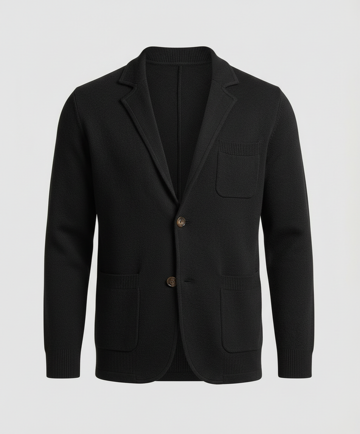 Drune | Stilvolles Herrenblazer mit lässigen Knopfpatch-Taschen und Kragen