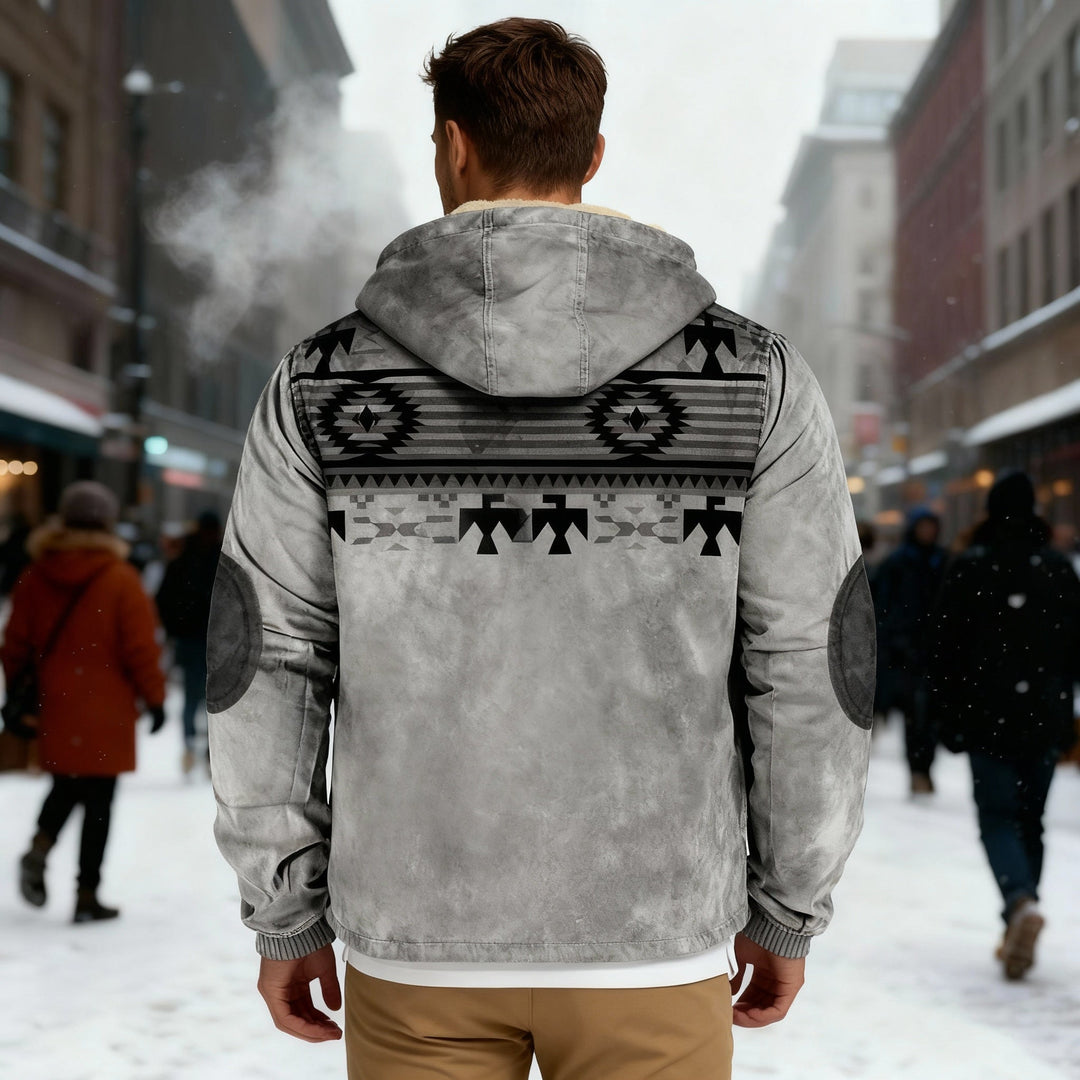 Drune | Jacke mit Kapuze und Einheimischem Druck