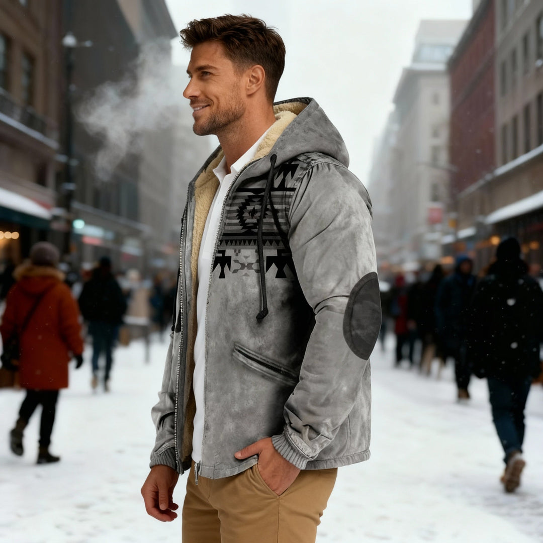 Drune | Jacke mit Kapuze und Einheimischem Druck