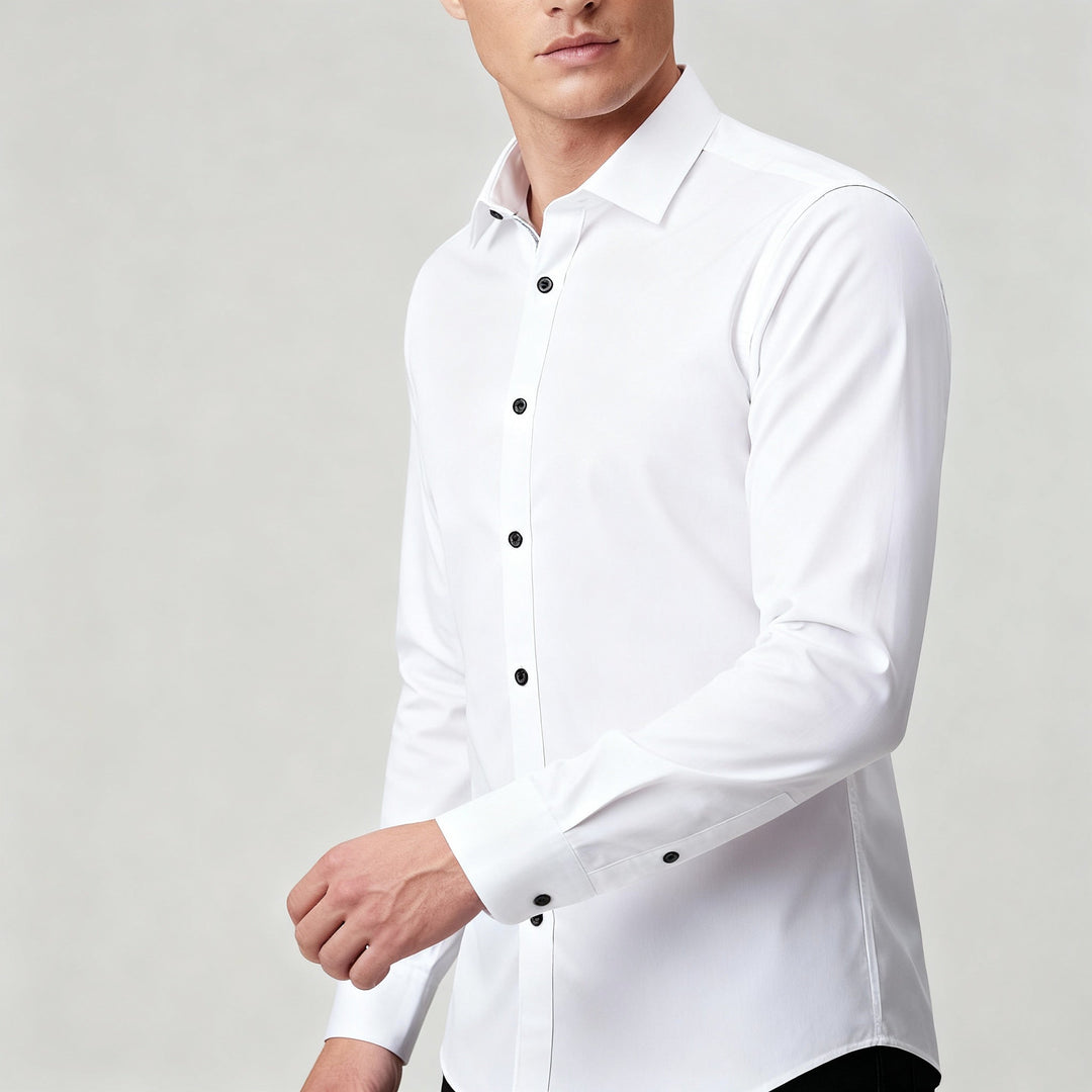Bügelfreies Stretch Hemd Herren Slim Fit | Drune