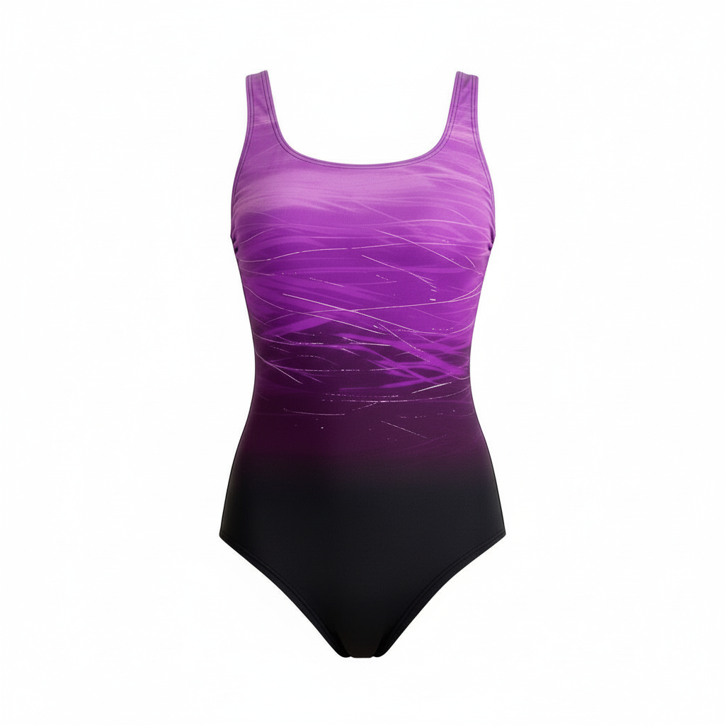 Einteiliger Sport-Badeanzug mit Ombre-Design | Drune