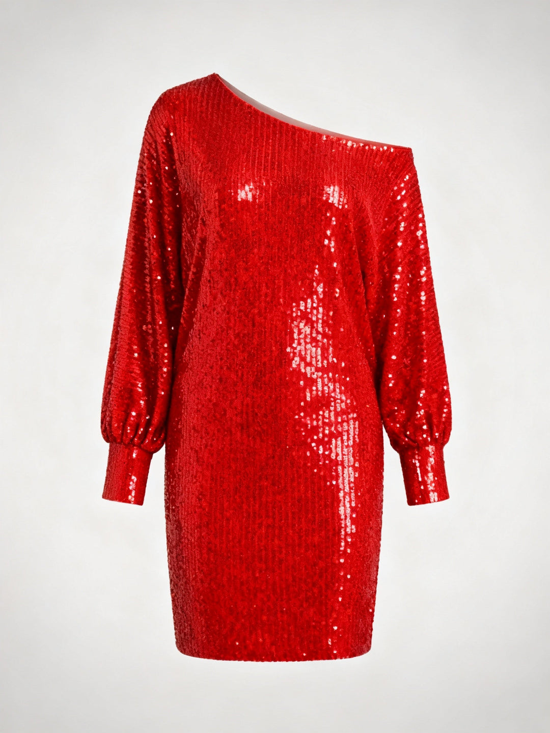 Glamouröses Kontrast Paillettenkleid Damen | Drune