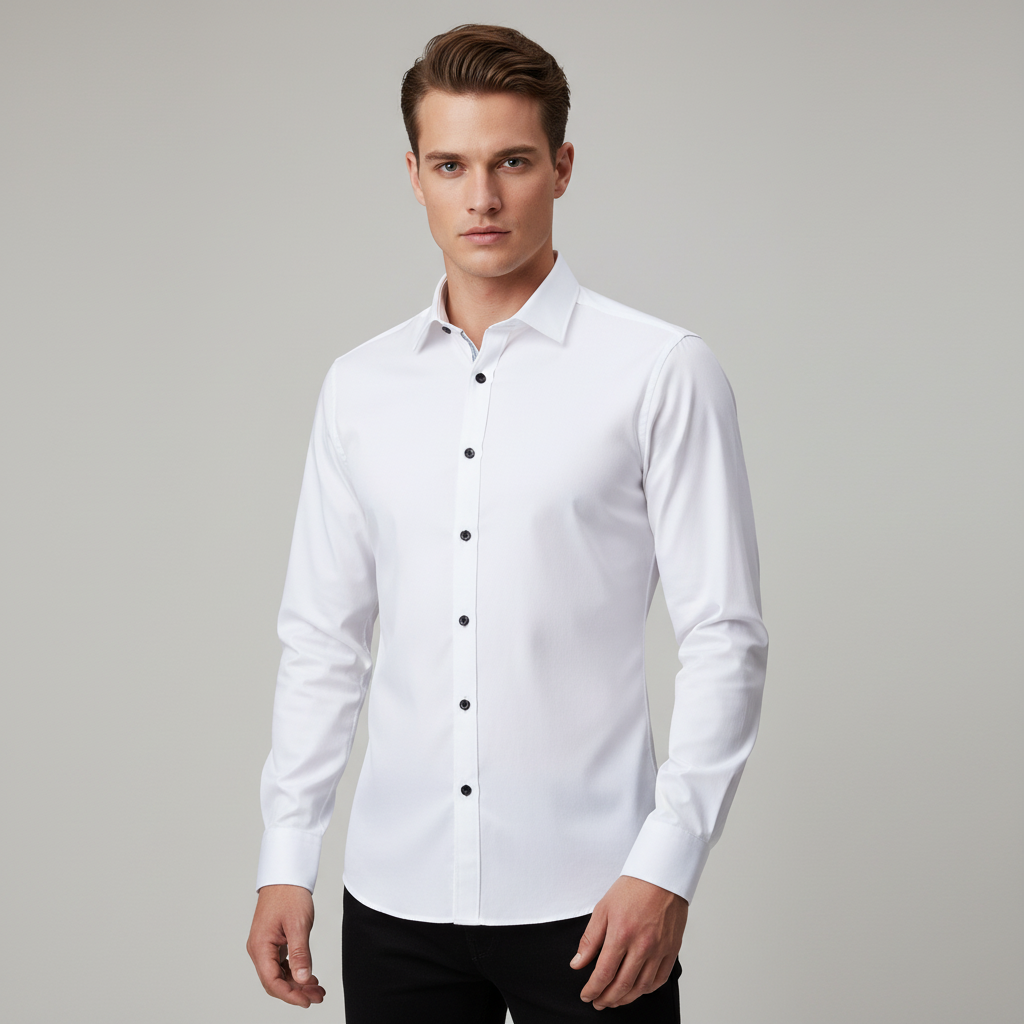 Bügelfreies Stretch Hemd Herren Slim Fit | Drune