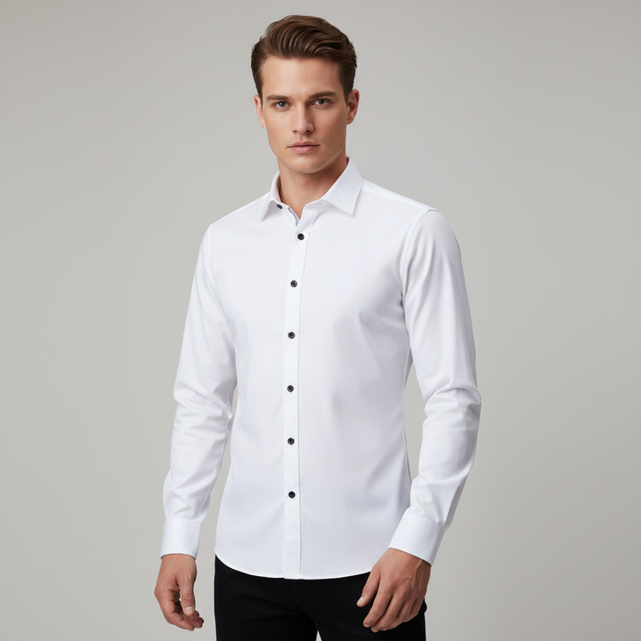 Bügelfreies Stretch Hemd Herren Slim Fit | Drune