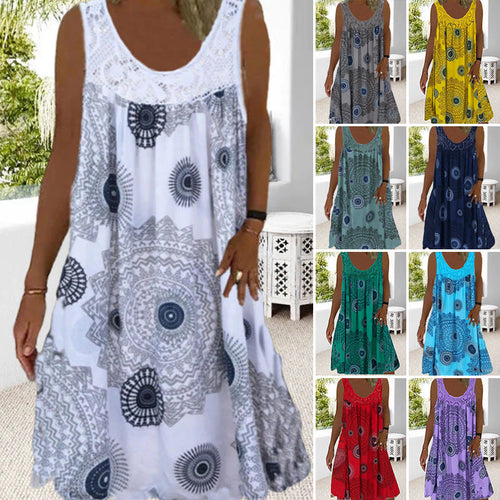 Drune | Ärmelloses Plus Size Sommerkleid