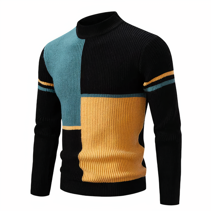 Drune | Stilvoll Patchwork Strickpullover für Männer