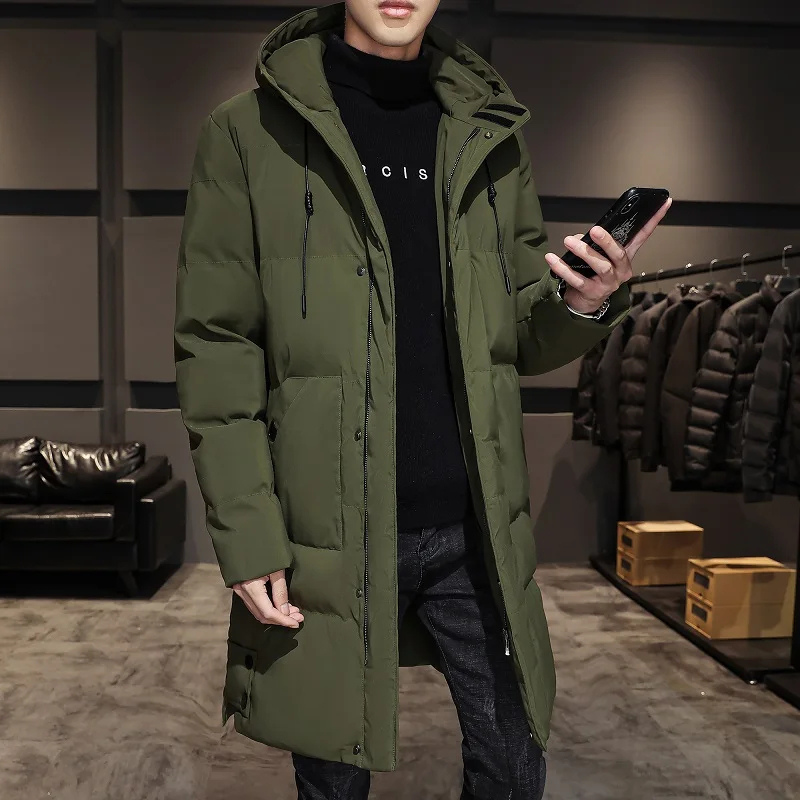 Drune | Herren Wintermantel Lang Winddicht mit Taschen