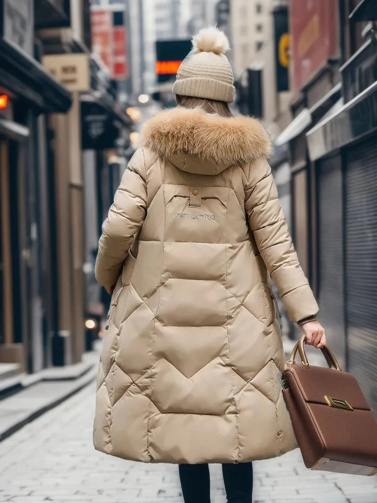 Drune | Italienischer Stylischer mit Kunstpelz - Daunenjacke Damen - Fara