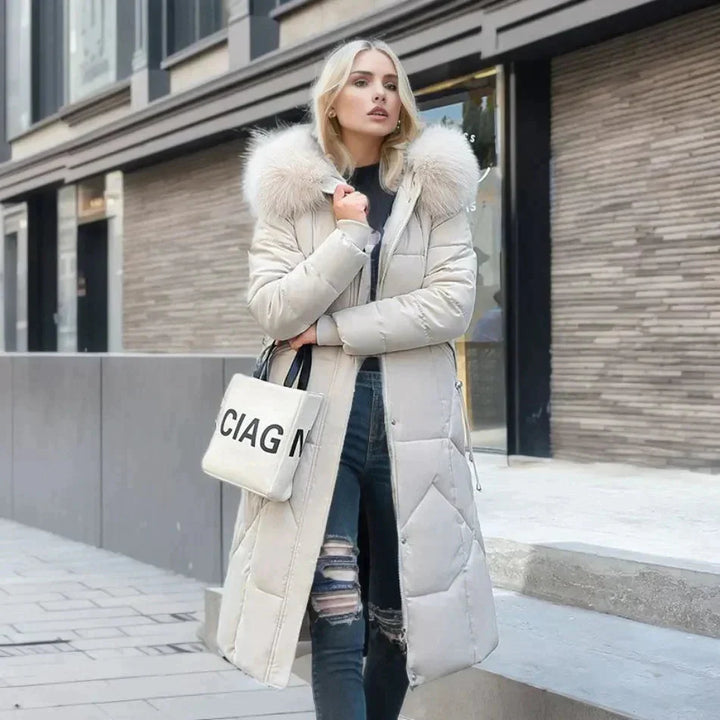 Drune | Italienischer Stylischer mit Kunstpelz - Daunenjacke Damen - Fara