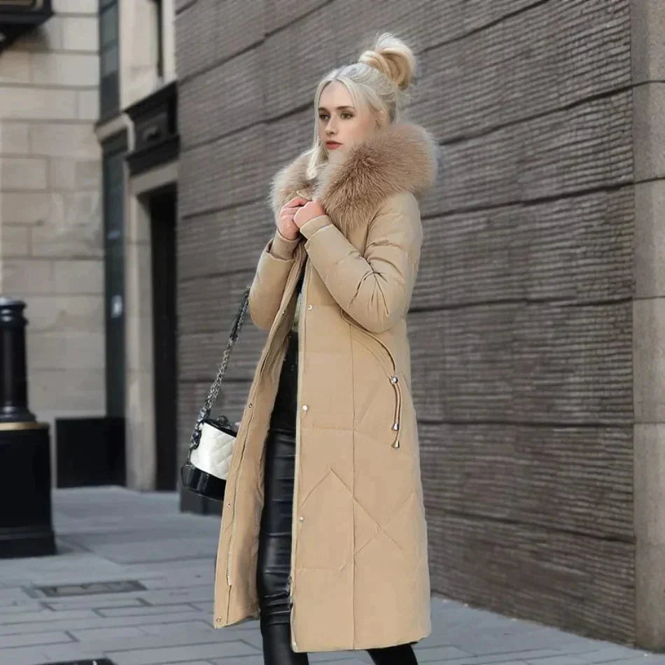 Drune | Italienischer Stylischer mit Kunstpelz - Daunenjacke Damen - Fara