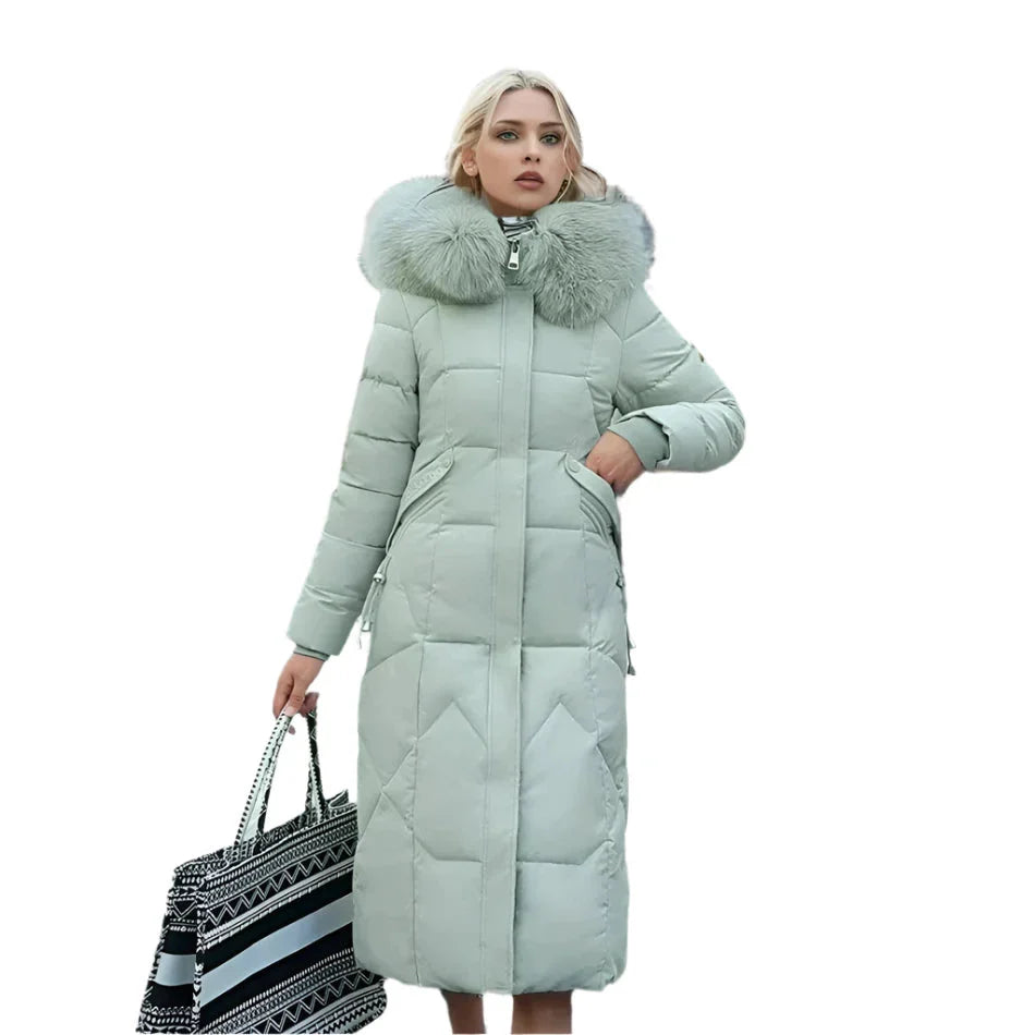 Drune | Italienischer Stylischer mit Kunstpelz - Daunenjacke Damen - Fara