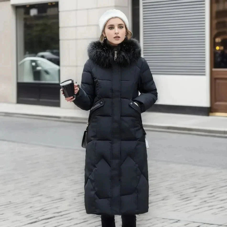 Drune | Italienischer Stylischer mit Kunstpelz - Daunenjacke Damen - Fara