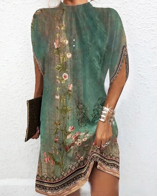 Drune - Modekleid mit Fledermausärmeln