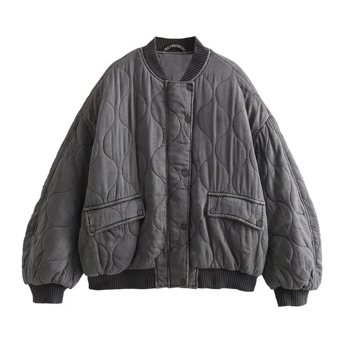 Drune | Graue Bomberjacke für Frauen