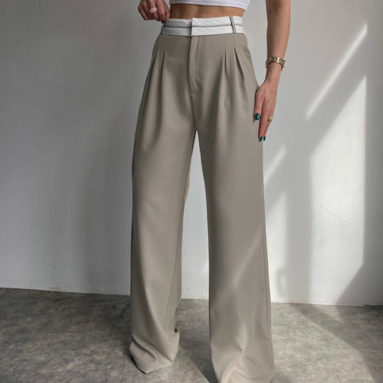 Drune - Mode Hohe Taille Gerade Hose