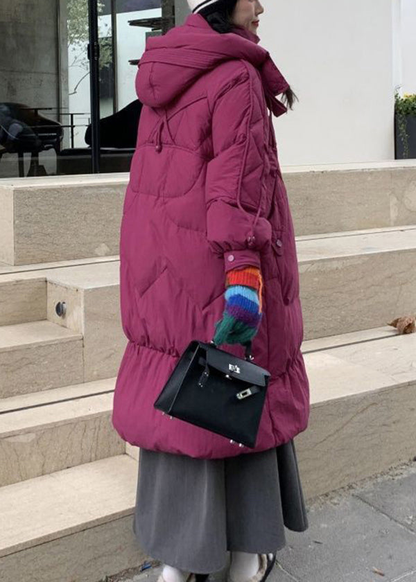 Drune | Lila Reißverschluss Taschen Enten Daunen Kapuzenmäntel Winter