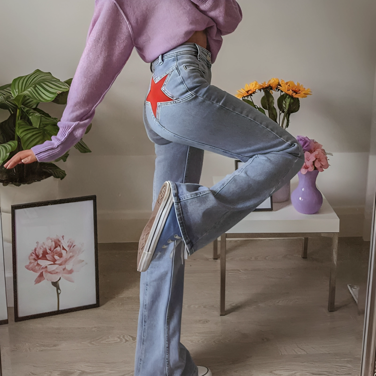 Drune | Loose Fit Jeans Mit Sternen