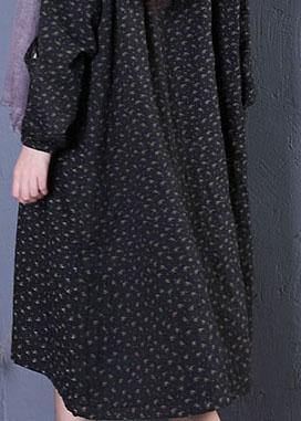 Drune | Plus-Size Mäntel Schwarz Druck Kapuzenmäntel